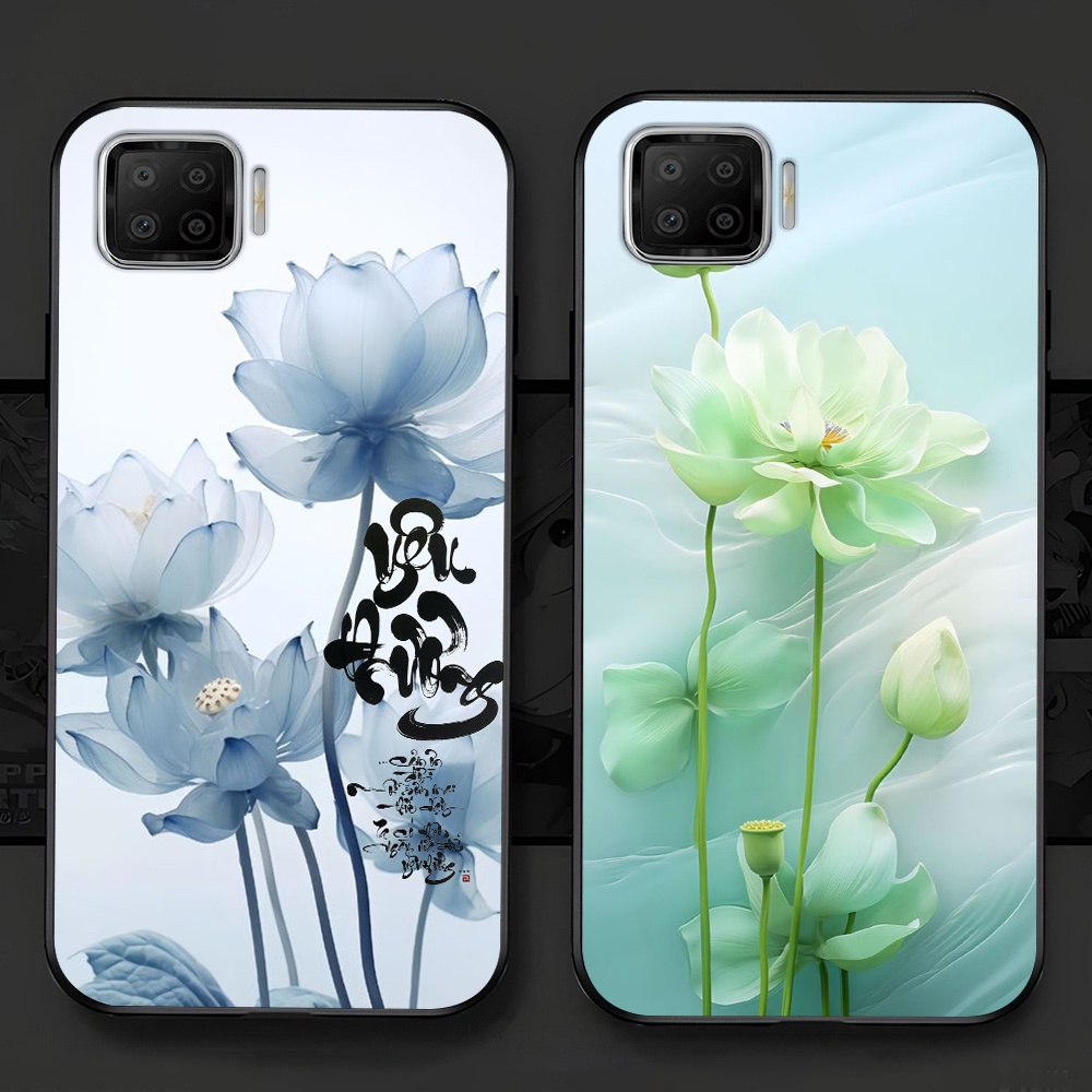 เคส Oppo a73 / oppo a93 พิมพ์ลายดอกบัวสุดหรู