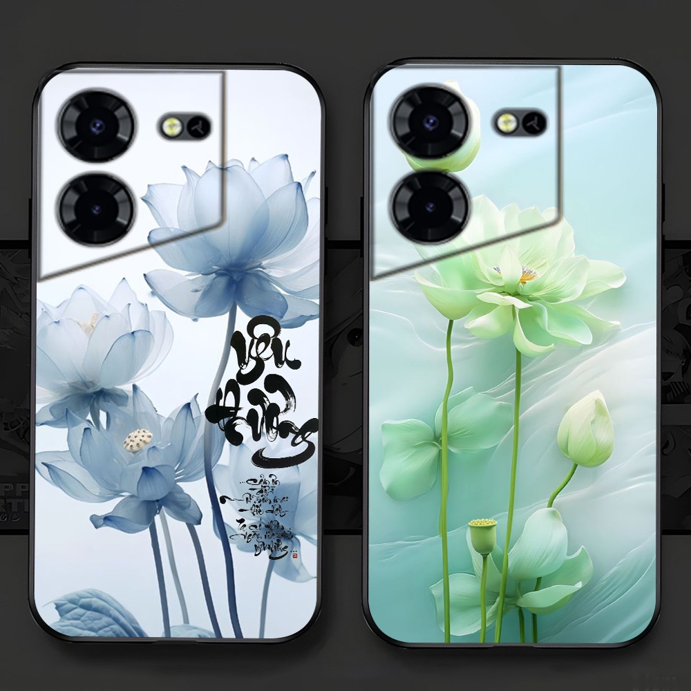 เคส Tecno pova 5 / pova 5 pro พิมพ์ลายดอกบัวสุดหรู