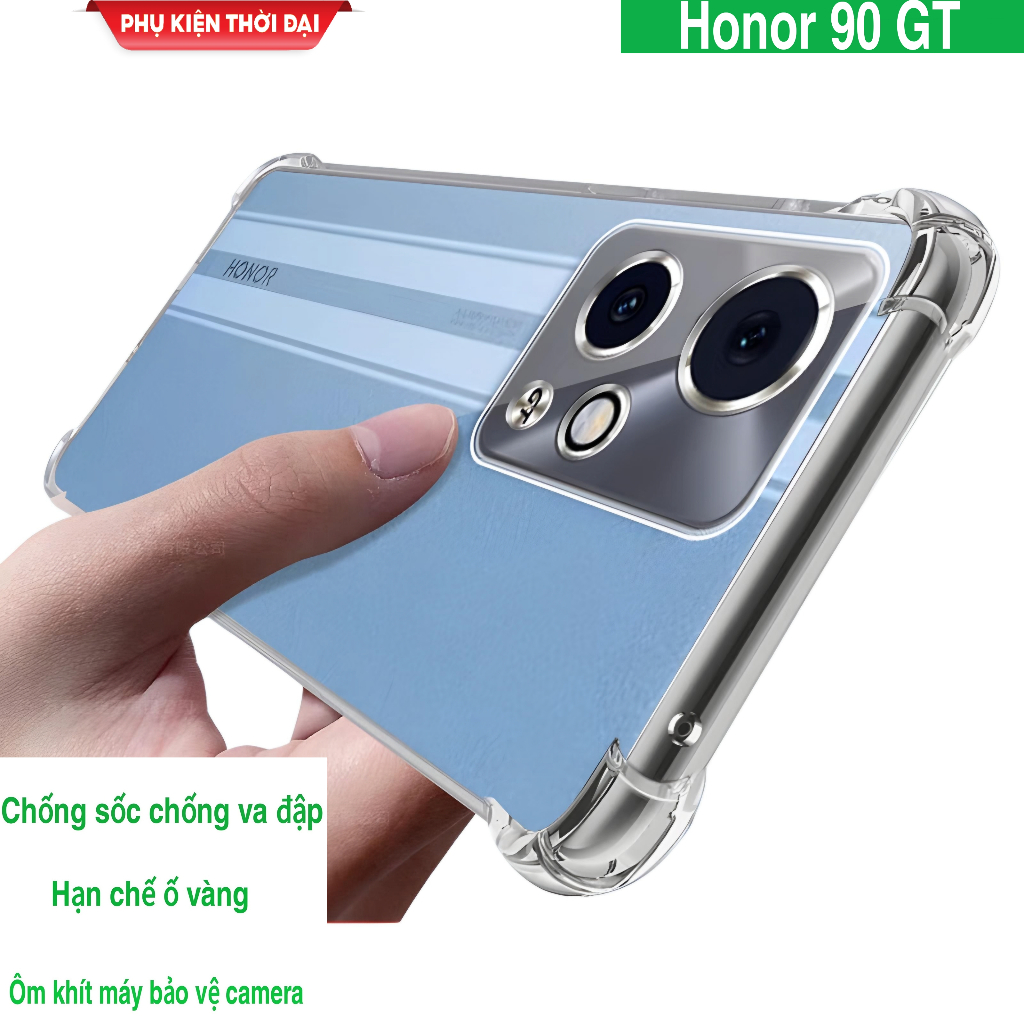 Honor 90 GT / Honor GT / Win / Win RT เคสใสยืดหยุ่นพร้อมนูน 4 มุมเพื่อจํากัดการเหลืองและกอดโทรศัพท์ป