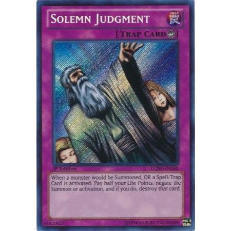 การ์ดพิพากษา Yugioh Solemn - LCJW-EN182 - หายากลับ