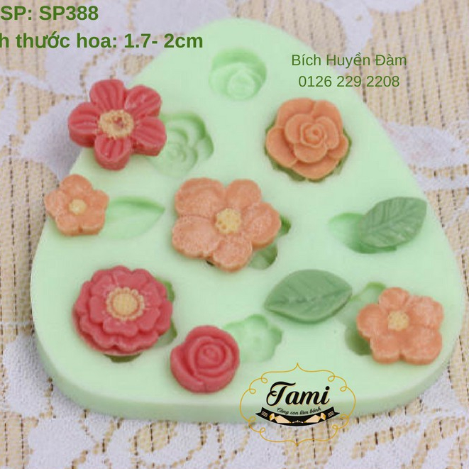 4D SILICON MOLD สําหรับเยลลี่ - ดอกไม้และใบ MOLD SP388