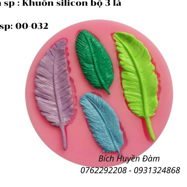 แม่พิมพ์ซิลิโคนเยลลี่ดอกไม้นูน 4D - แม่พิมพ์ใบไม้