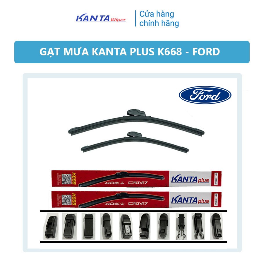 KANTA PLUS K668 FORD WIPER - Square press สําหรับ Ford Ranger, Fiesta, Everest, Territory