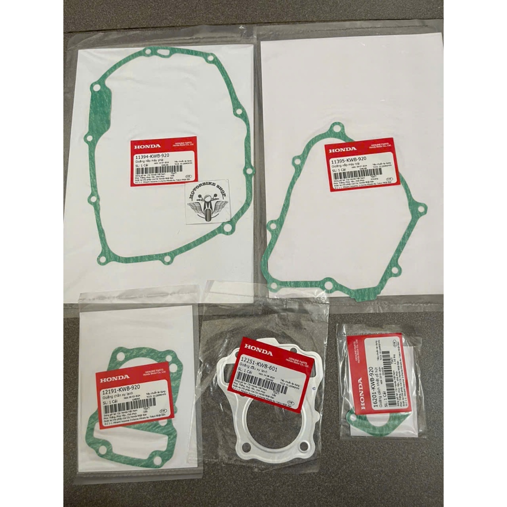คลื่นแท้ a 110 ใบมีด 110 s110 rsx110 ปะเก็นเครื่องยนต์ 11394KWB920 11395KWB920 16201KWB920