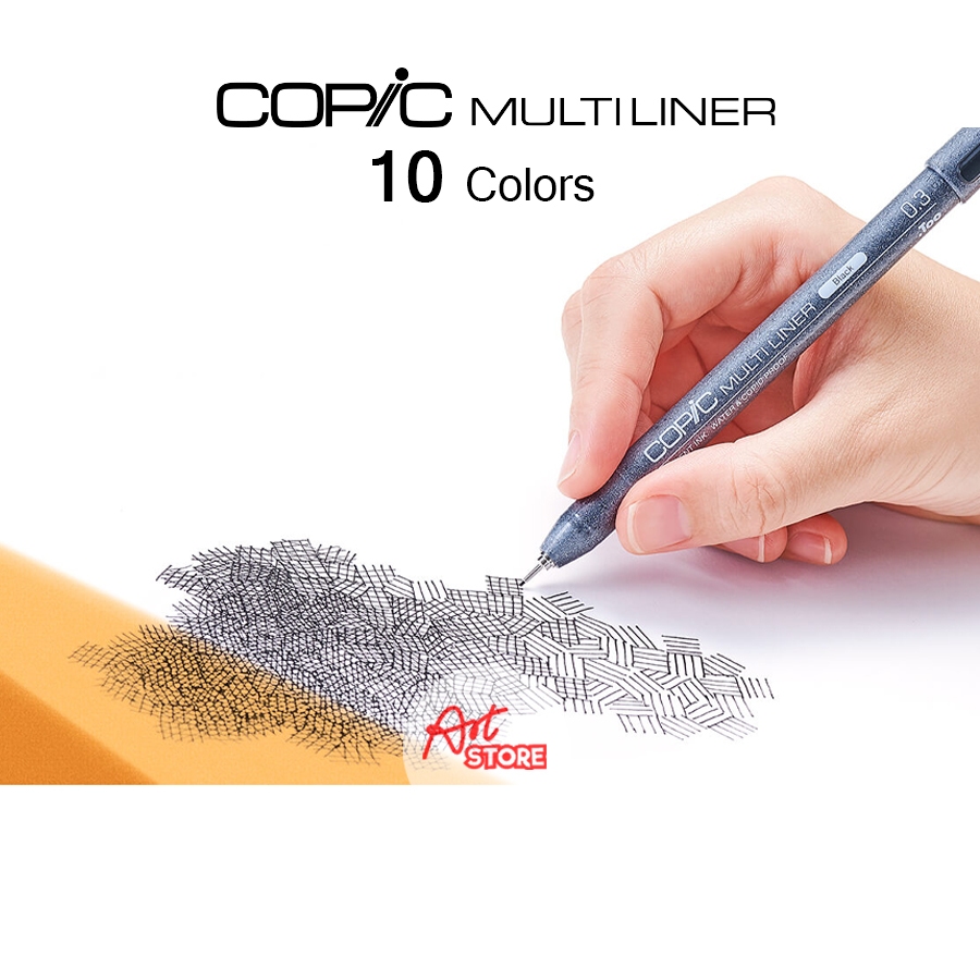 [Art Store] ญี่ปุ่น COPIC Multiliner Waterproof Line Drawing Pen - 10 สี