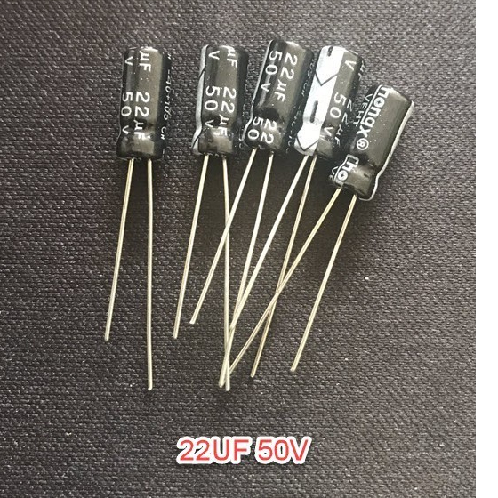 10 CAPACITORS 22UF 50V CAPACITOR 22UF 50V