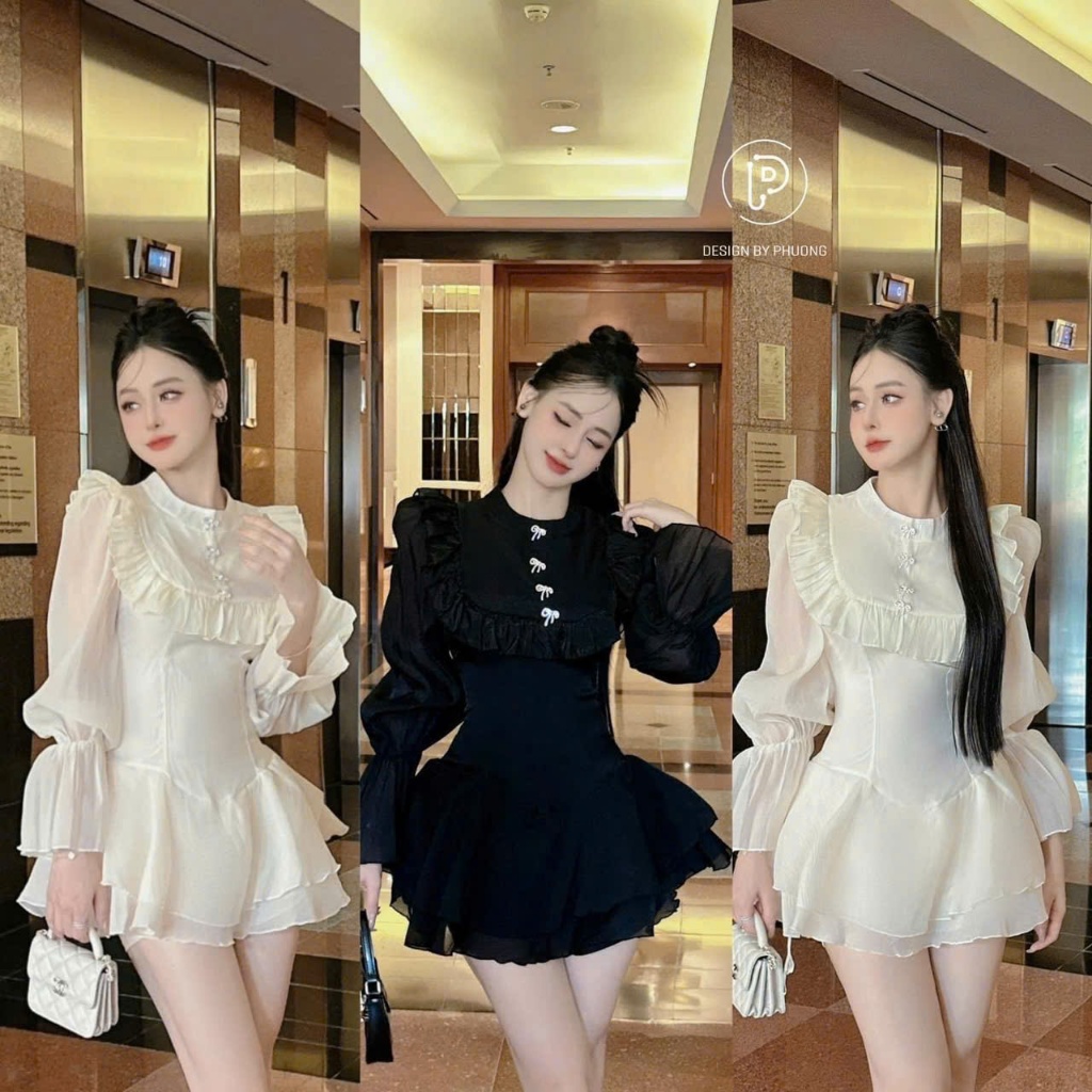 เดรสดีไซน์แขนยาว คอกลม ระบาย เครื่องประดับโบว์ และซับในกางเกง สําหรับ ไปทํางาน ปาร์ตี้ ออกนอกบ้าน หรูหราเรียบ