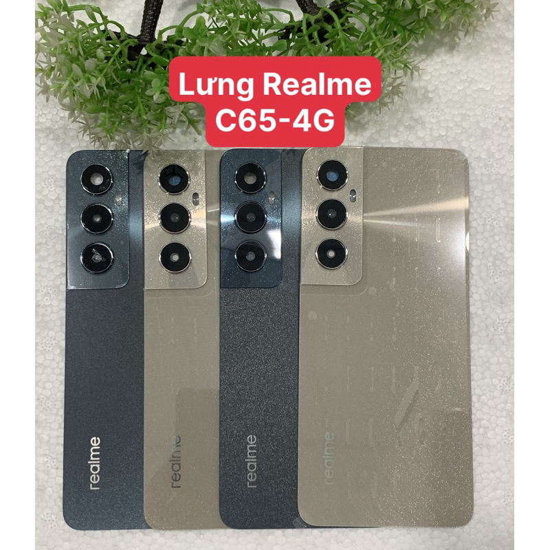 Realme C65-4G ฝาหลัง/ Realme C65-4G โทรศัพท์เปลี่ยนกระจกด้านหลัง/ใหม่ Realme C65-4G สังกะสีโทรศัพท์ฝ