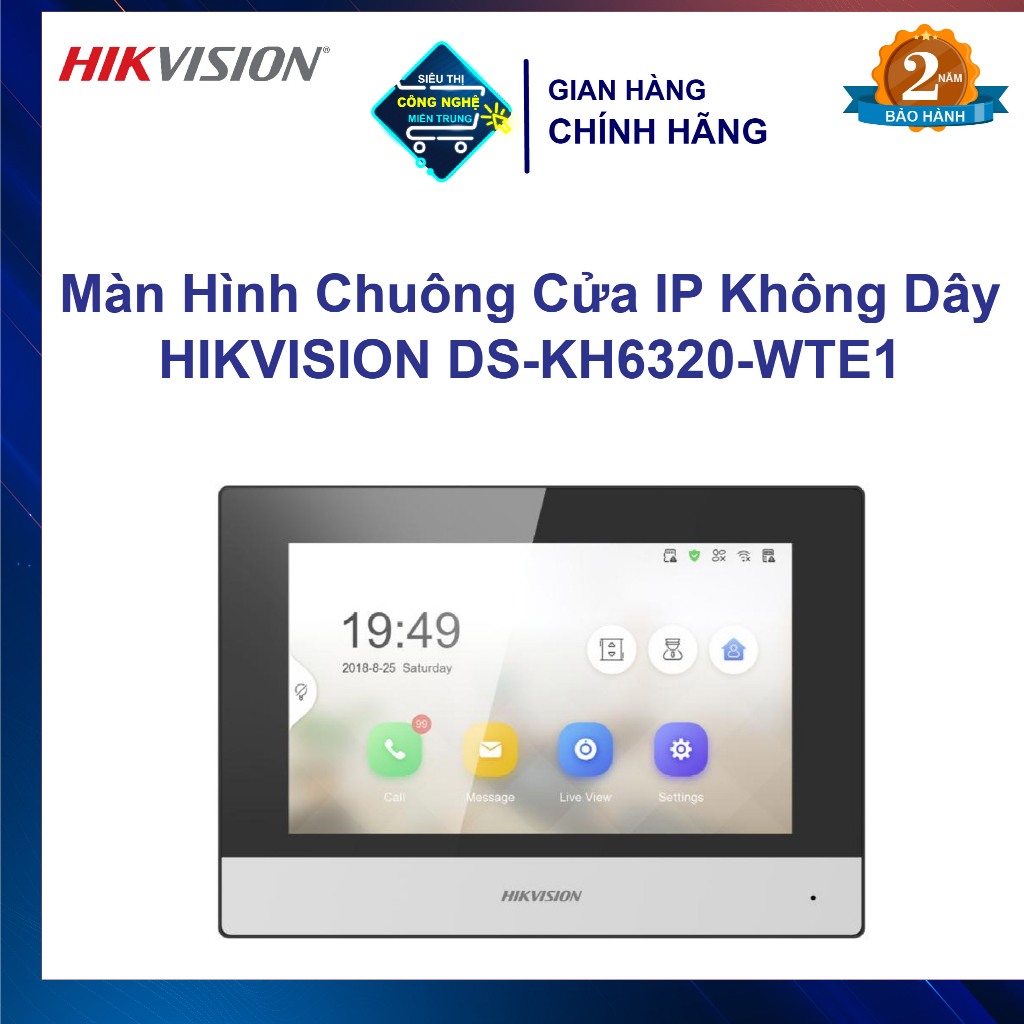 HIKVISION DS-KH6320-WTE1 จอภาพออด IP ไร้สาย