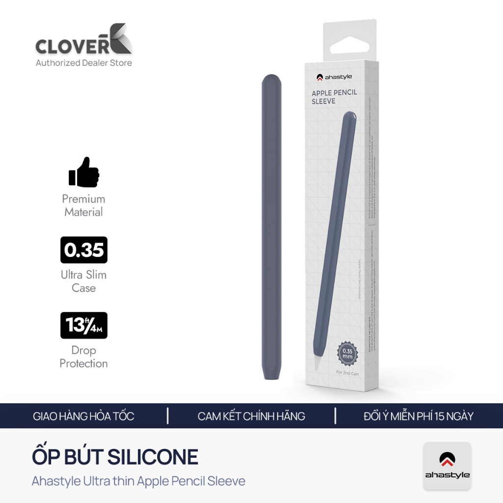 เคสปากกาซิลิโคน Ahastyle - การชาร์จแบบแม่เหล็กบางเฉียบ/แม่เหล็ก - สําหรับ Apple Pencil Pro/2/USB-C -