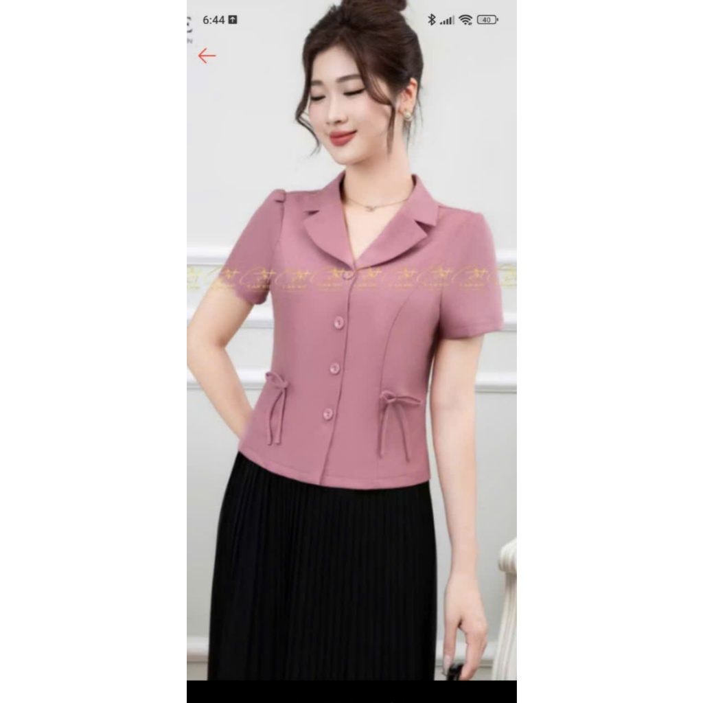 ชุดเดรสสไตล์สํานักงานพร้อมโบว์น่ารัก H88