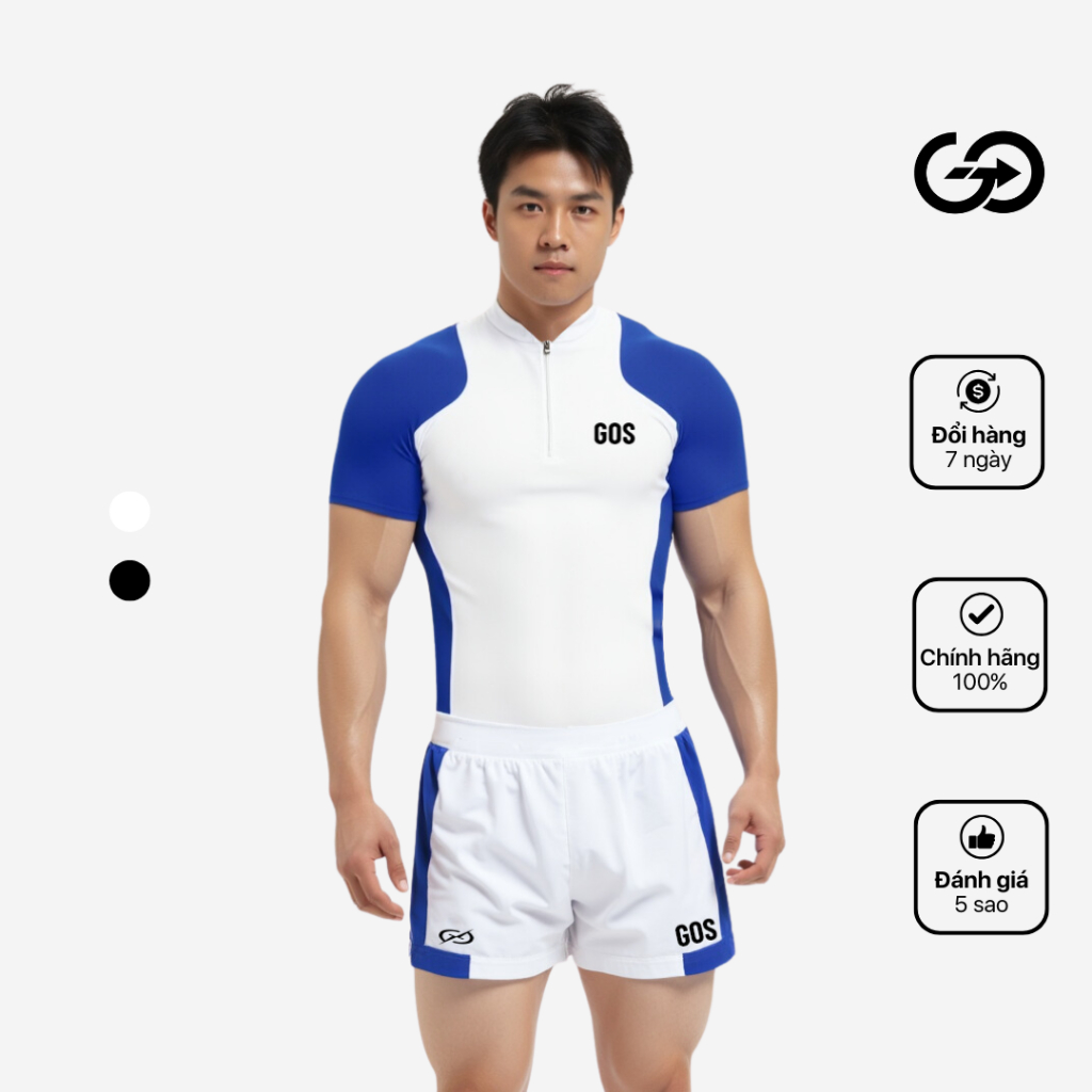 เสื้อกีฬามีซิป Gos WORLD S18 (ทรงสลิมสุดๆ)