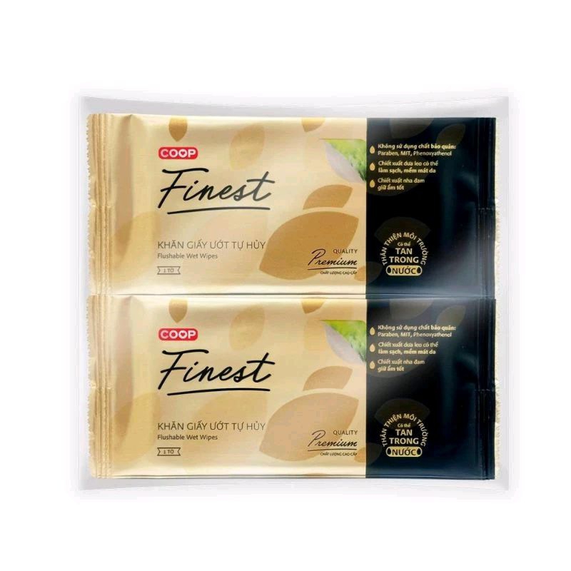 [NEW DATE] Coop Finest ผ้าเช็ดทําความสะอาดเปียกย่อยสลายได้ แพ็ค 20 ชิ้น (Kco1)