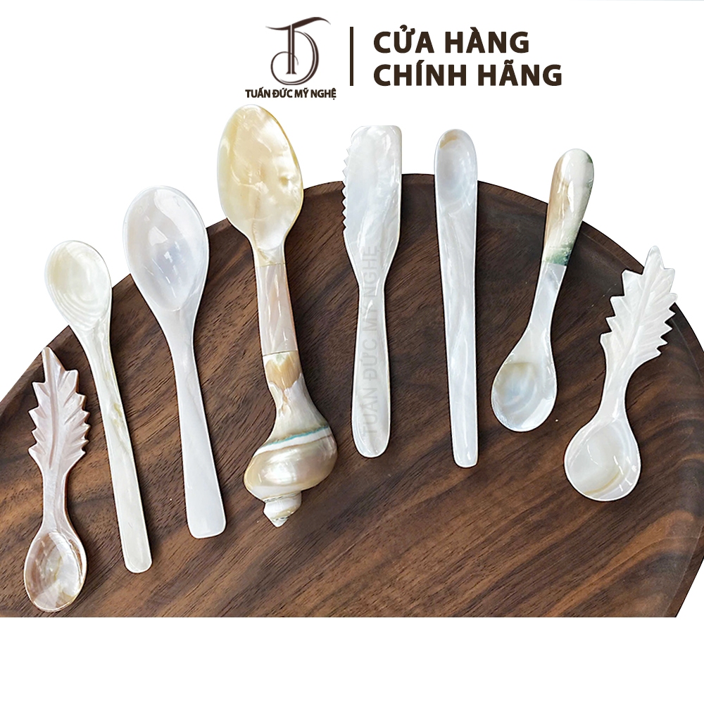 HANCO Spoon Made of Mother of Pearl Shells (ไข่มุก) Super Clean Sea Snails ส่งออกสินค้าหลายรุ่นให้เลือก
