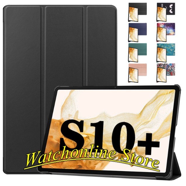 เคสหนังยืดหยุ่นสีสําหรับ Samsung Tab S10+ S10plus S10 plus 12.4 รุ่น X820 5G SM-X826B