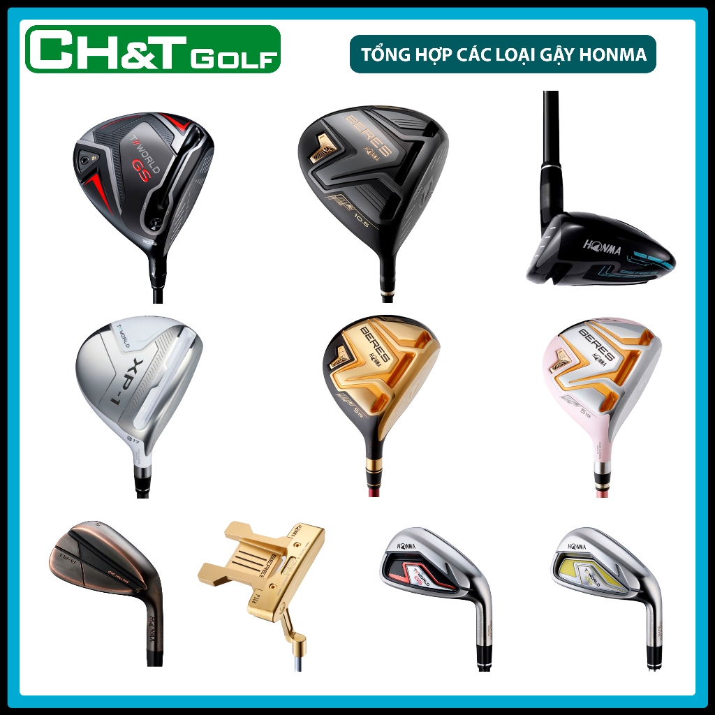 เปรียบเทียบไม้กอล์ฟ Honma มือสองใหม่ ไดร์เวอร์, เหล็ก, ไม้, Fairway, กู้ภัย