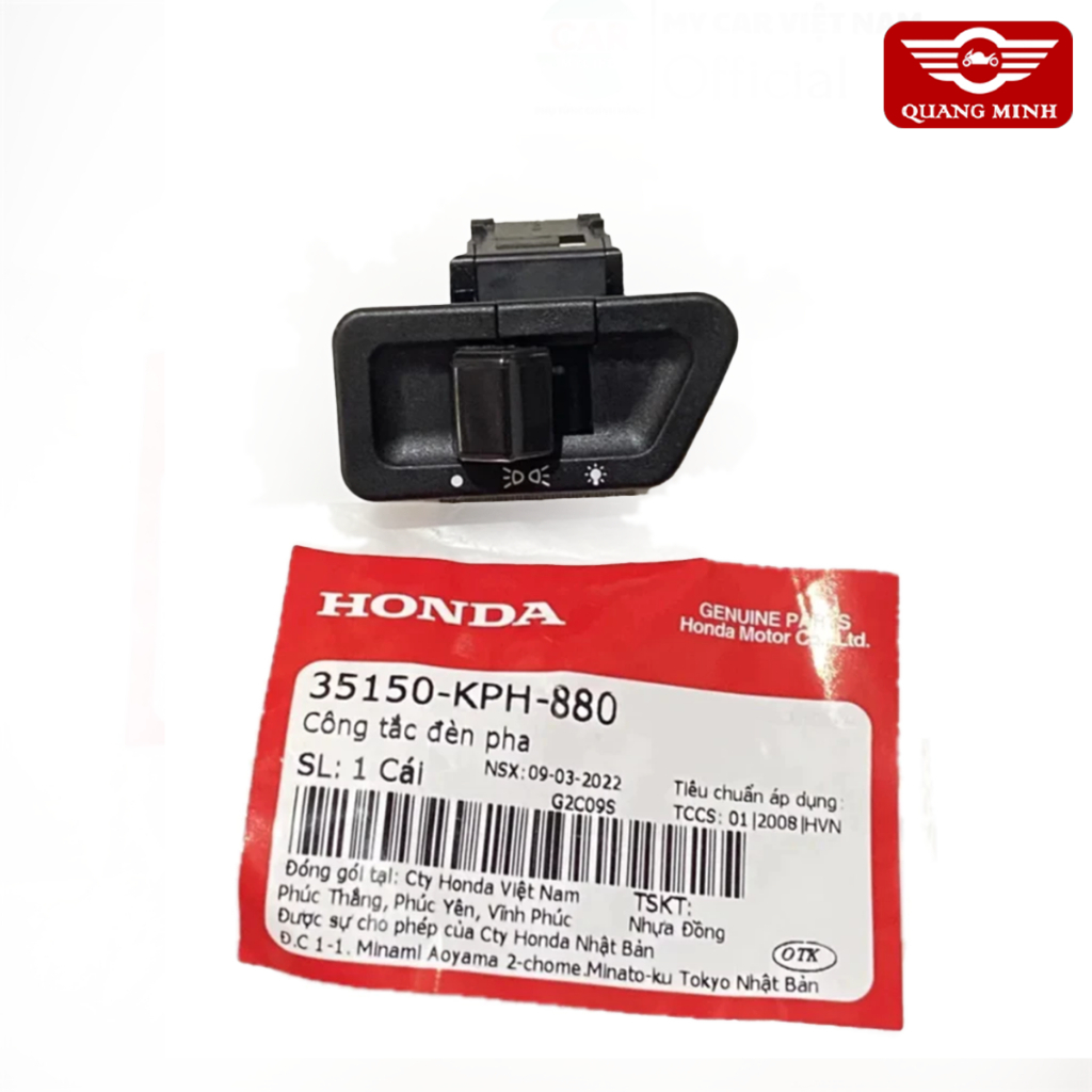 [GENUINE Honda] สวิตช์ไฟหน้า HONDA FUTURE NEO, AIR BLADE 110