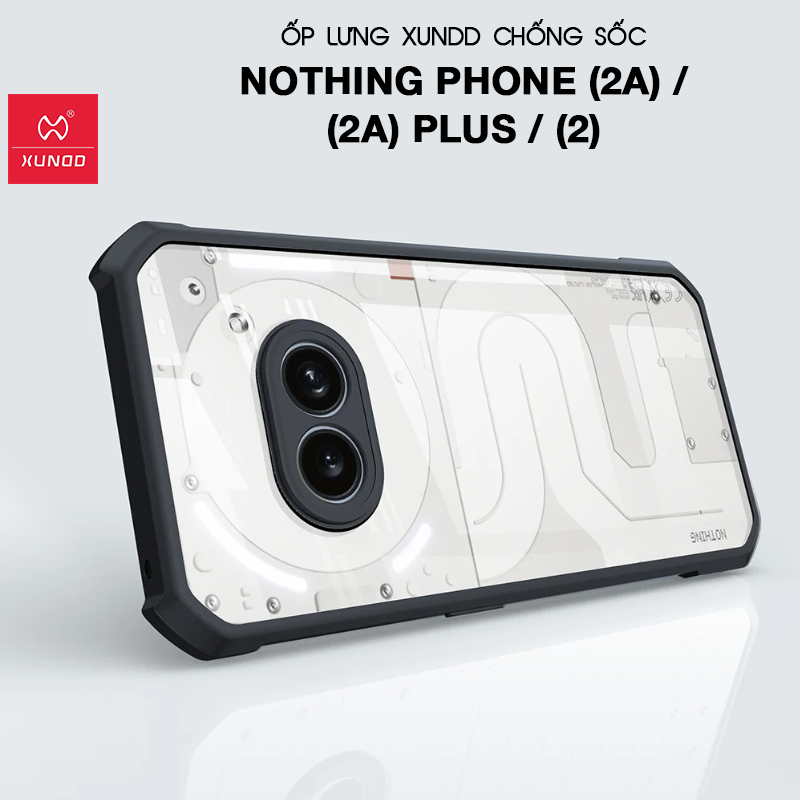 XUNDD Nothing Phone (2a)/ (2a) Plus/ Nothing Phone (2) Case - กันกระแทก, หลังใส, ขอบ TPU
