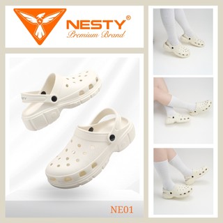 [NE01] [Tặng Charm] Dép Sục Nam Nữ NESTY Kiểu Dáng Basic Đế Mềm Cao 4cm