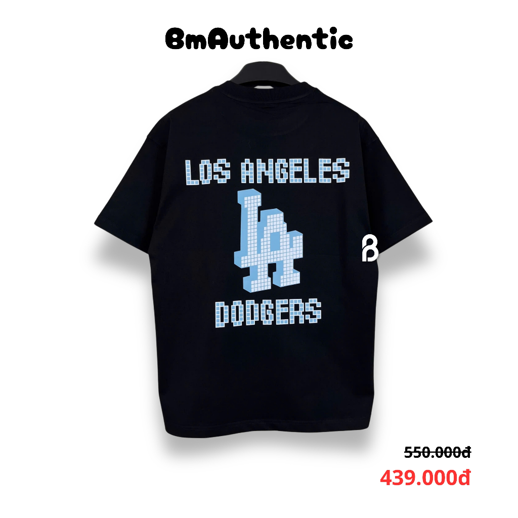 [HIGH QUALITY] Los Angeles Dodgers Pixel Premium Cotton Loose T-Shirt - BM Authentic