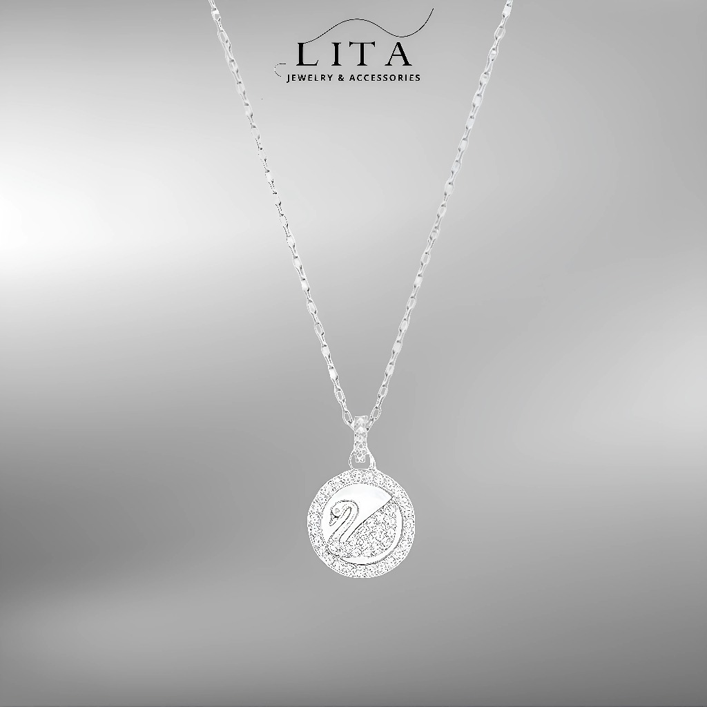 CDE Pendant Swan Necklace Silver CDE6040SV - Lita Jewelry สร้อยคอเงินผู้หญิง