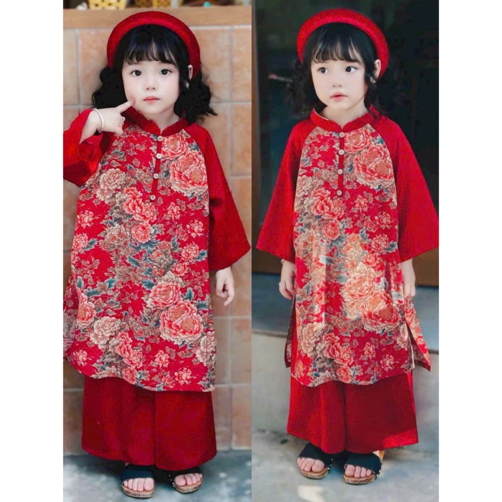 วันฟอร์มเดียว Ao Dai พร้อมเด็กทารก 10-30KG(MD)