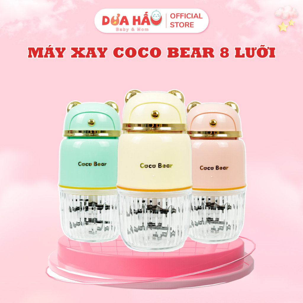 Coco Bear เครื่องปั่นมัลติฟังก์ชั่น 8 ใบมีดเด็กสะดวกหย่านมแตงโม Baby&Mom