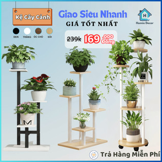 Kệ để cây cảnh 3, 4 kệ, giá để cây cảnh, kệ chậu bông hoa trang trí phòng khách, đôn để cây - Jumi