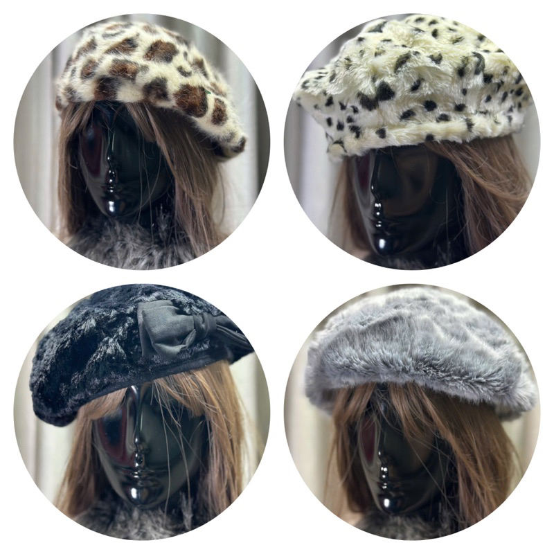 FALL-AUTUMN FUR HATS - EXPORTED IN KOREA-JAPAN (หลายรุ่นsurplus)