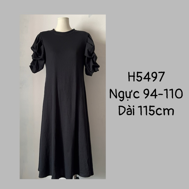 H5497 54 เดรสสีดําทรงหลวม si street dress ootd มือสอง