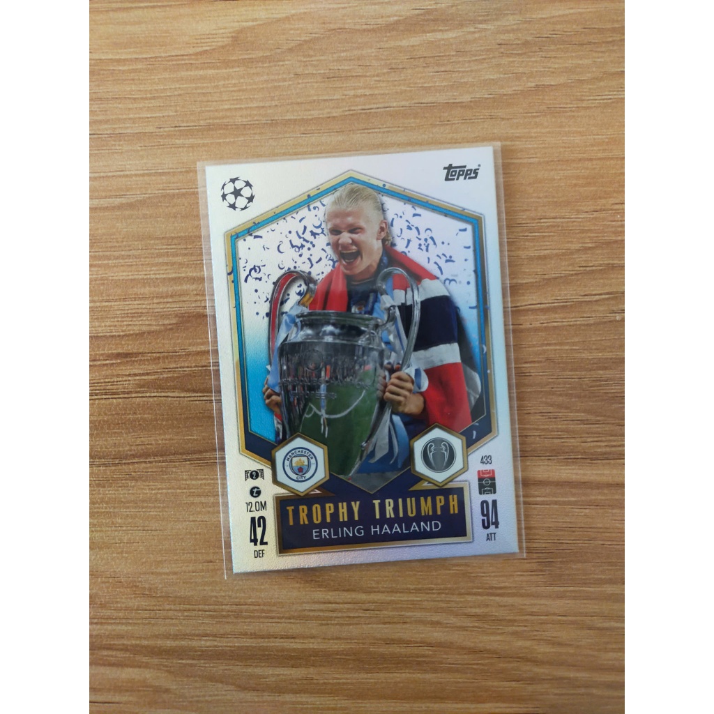 Topps Match Attax Football Card 24/25 24 25 2025 Erling Haaland - Man City - Man City - TROPHY TRIUM