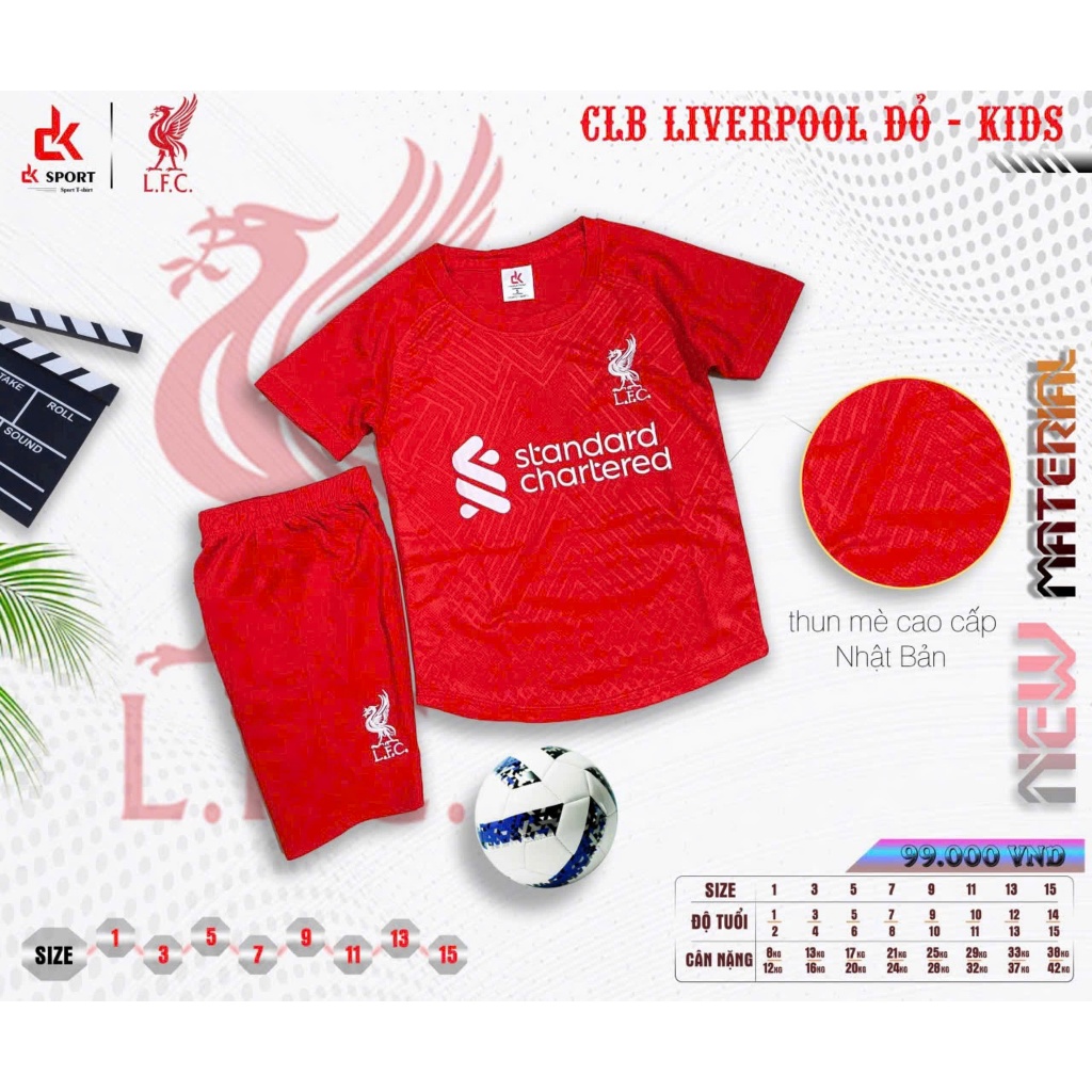 ชุดฟุตบอลบ้านเด็ก Liver-pool 2024-2025