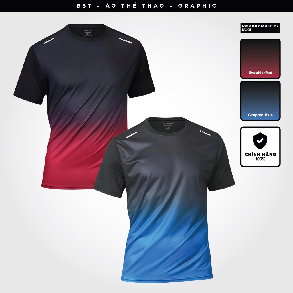 Combo Graphic T-Shirt Running Sports T-Shirt Gym Graphic Red T-Shirt