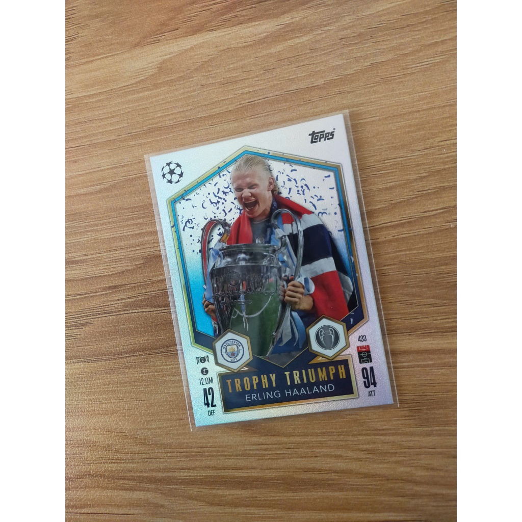 Topps Match Attax Football Card 24/25 24 25 2025 Erling Haaland - Man City - Man City - TROPHY TRIUM