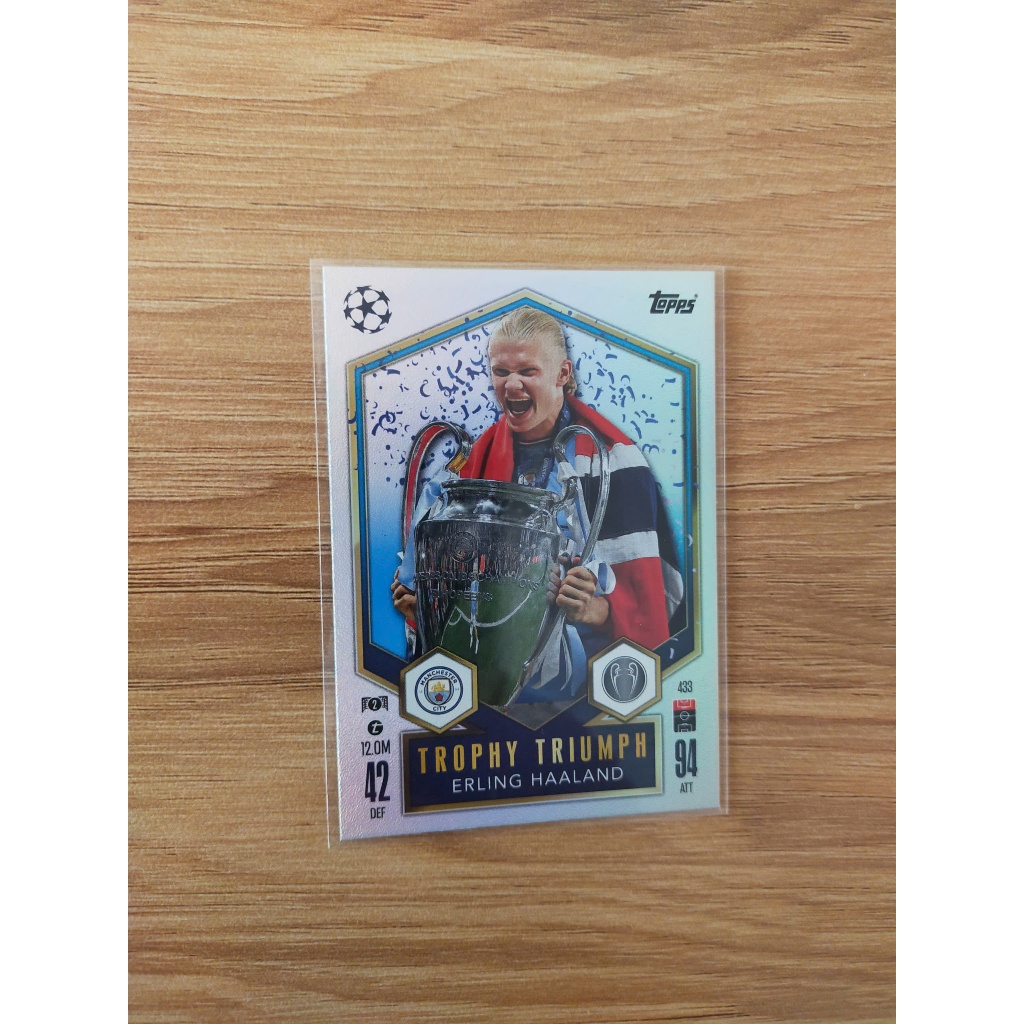 Topps Match Attax Football Card 24/25 24 25 2025 Erling Haaland - Manchester City - TROPHY TRIUMPH -