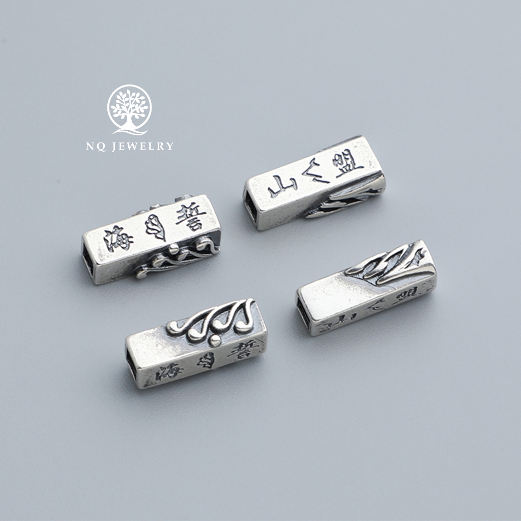 River - Mountain double silver Charm - NQ Jewelry