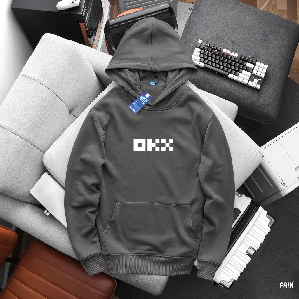 คุณภาพสูง OKX Hoodie, Binance, Bitcoin, Cointshirt, Ethereum, ETH, BNB Chain