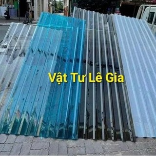 Tôn nhựa poly lấy sáng 9 sóng vuông,tôn nhựa sóng poly lợp mái nhiều kích thước lựa chọn