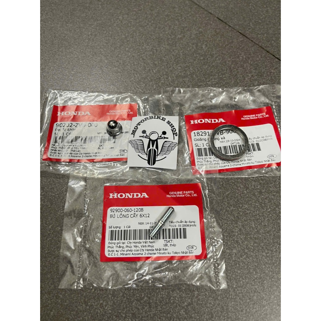 สกรูและปะเก็นเหล็กคลิก 110 ab 110 bx,ab 110 fi vision 2016-2018 90202ZV0000 18291KVB900 92900060120บ