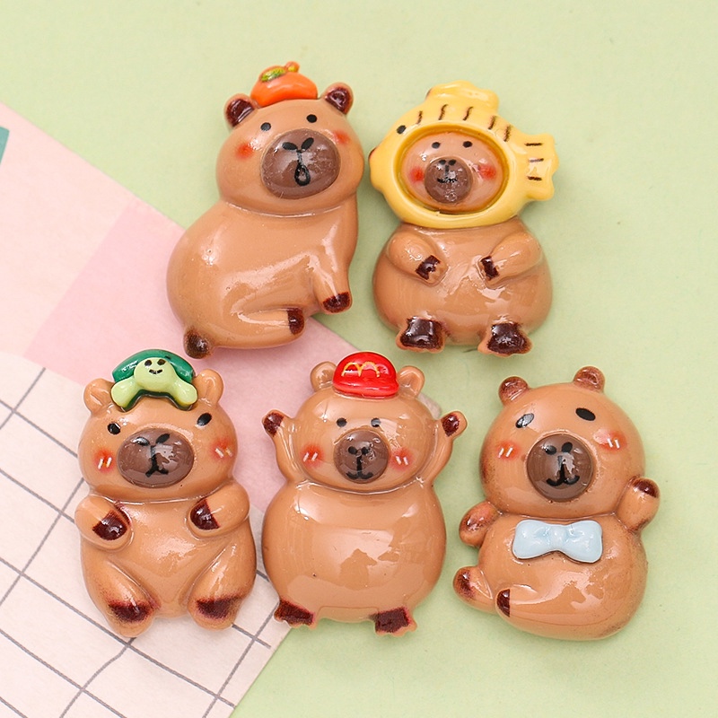 อุปกรณ์ DIY charm ดอกไม้ Capybara สําหรับตกแต่งหมวกและรองเท้า Mua Tat (muatat.shop) สติ๊กเกอร์ jibbi