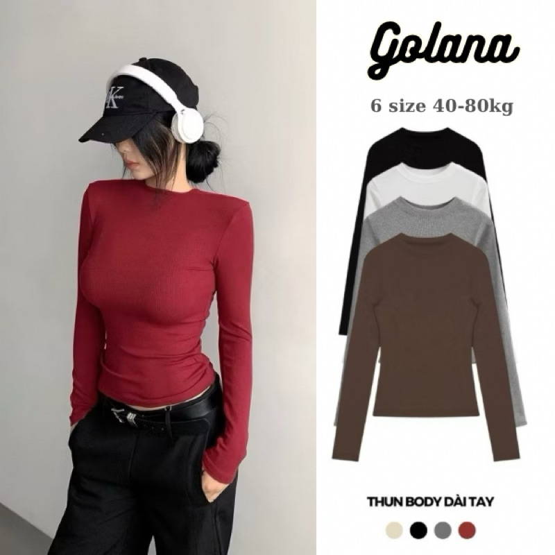 เสื้อยืดคอกลมแขนยาวความร้อนสไตล์เกาหลีน่ารักมาก ที่03 (มีไซส์ใหญ่)