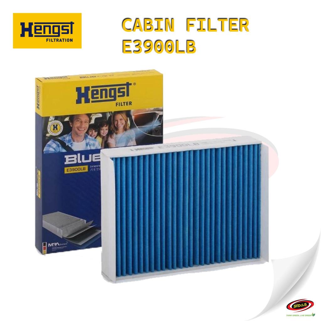 Hengst - ไส้กรองห้องโดยสาร E3900LB เครื่องปรับอากาศ กรองสําหรับ Merc C180-200-250-300, Merc E,GLC...