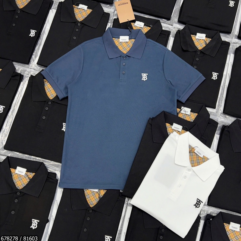 เสื้อยืดคอปกผู้ชายคุณภาพสูงพร้อมโลโก้ BBR ขนาดเล็ก EMBROIDERED