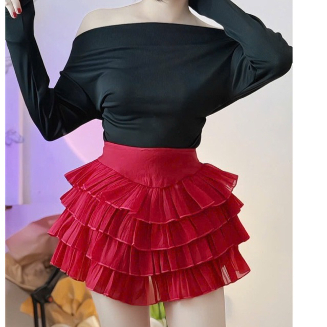 กระโปรง FLUFFED SKIRT IN FOAM 4 ชั้น - กางเกงรัดรูปป้องกัน