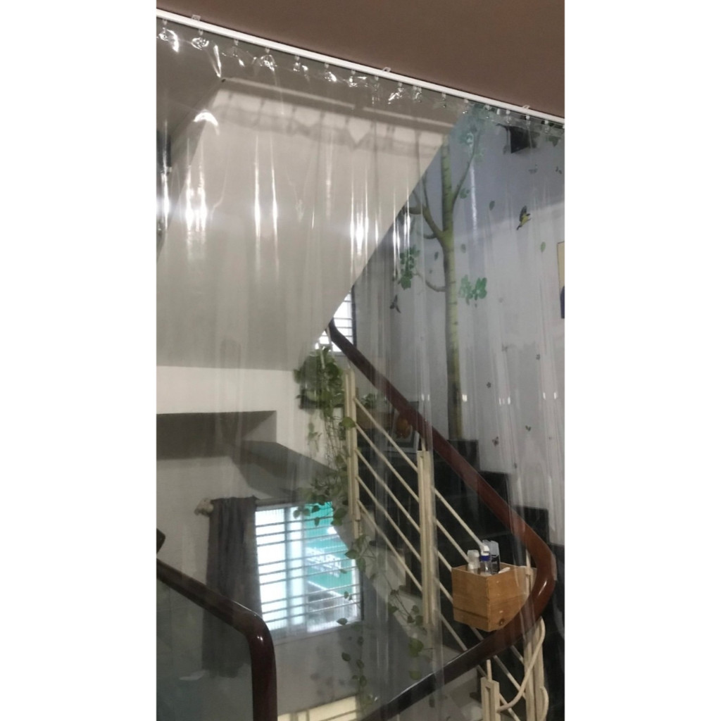 TRANSPARENT PVC CURTAINS 1M7 X 2M X 0.2 มม.และ 0.8M X 1M8 X 0.2 มม.
