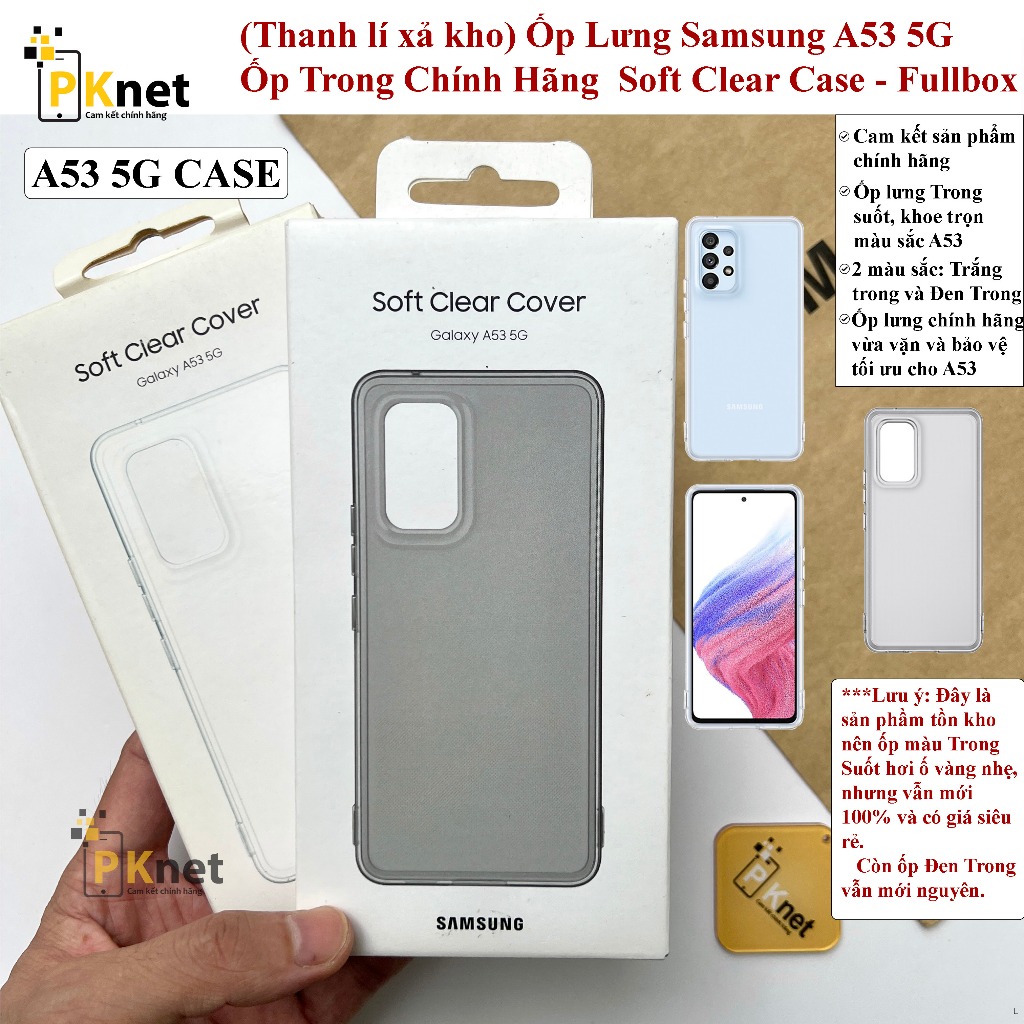 เคส Samsung A53 5G ของแท้, Sofl Clear Cover Galaxy A53, Fullbox, Original Seal