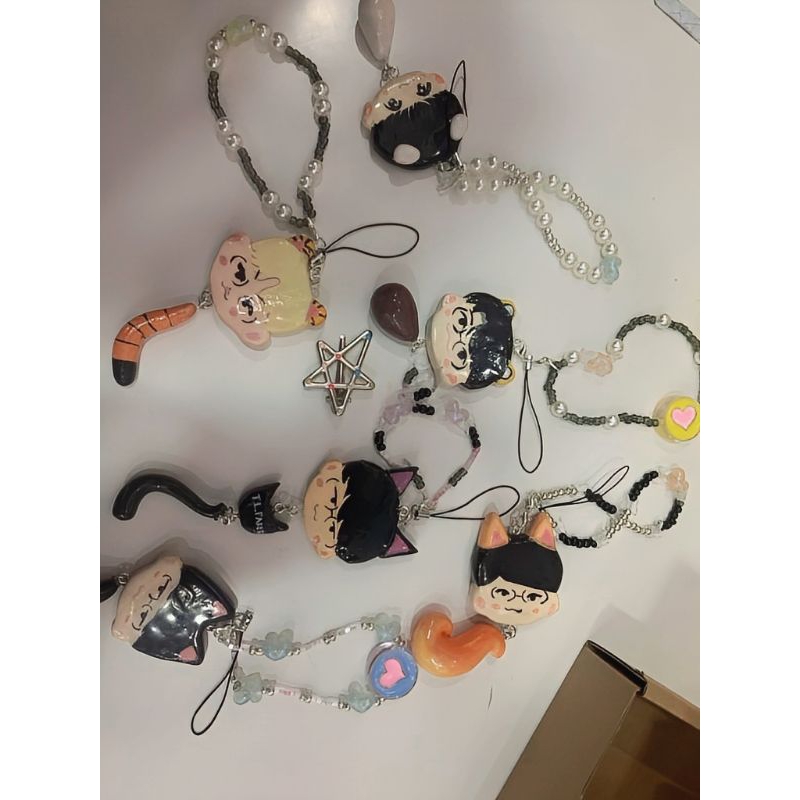 พวงกุญแจแขวนโทรศัพท์ทํามือ t1 faker oner gumayusi keria doran