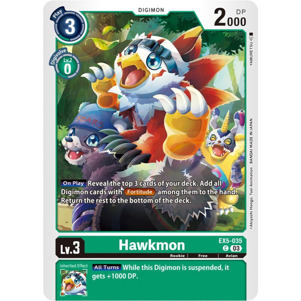 Digimon Card Code EX5-035 - Hawkmon - Digimon - Common