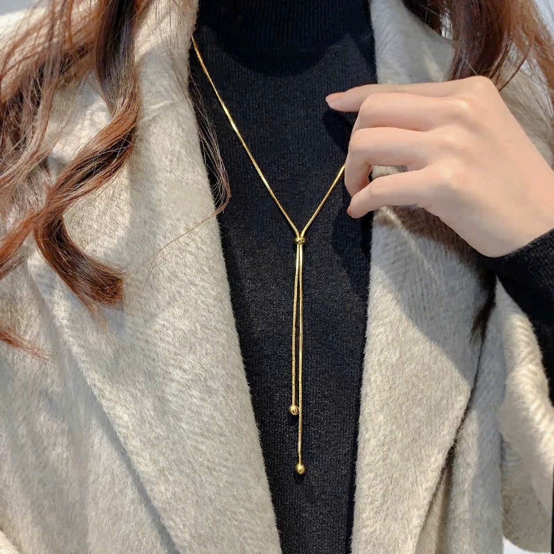 TTC11210 - สร้อยคอบะหมี่ไทเทเนียม ยาว 64 ซม