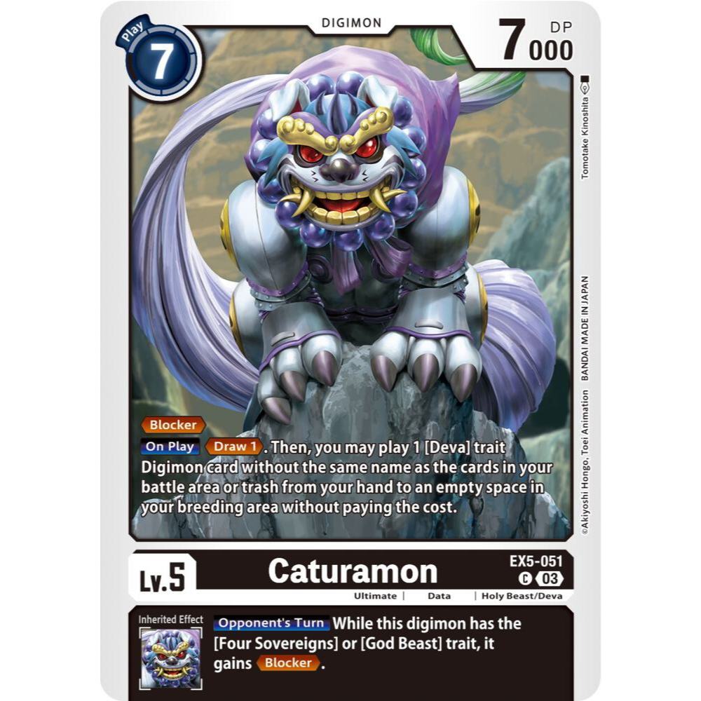 Digimon Card Code EX5-051 - Caturamon - Digimon - Common